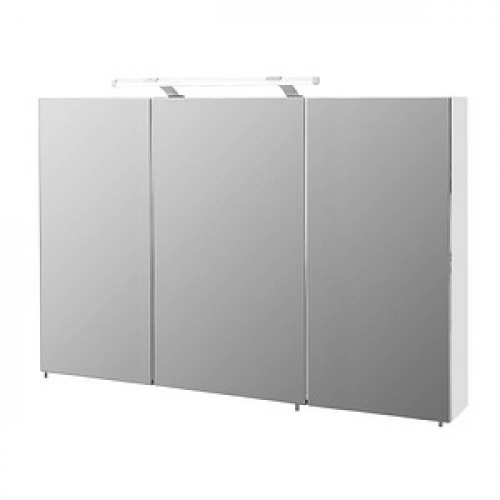 MÖBELPARTNER Spiegelschrank Dorina 132253 weiß glanz 120,0 x 16,0 x 75,7 cm