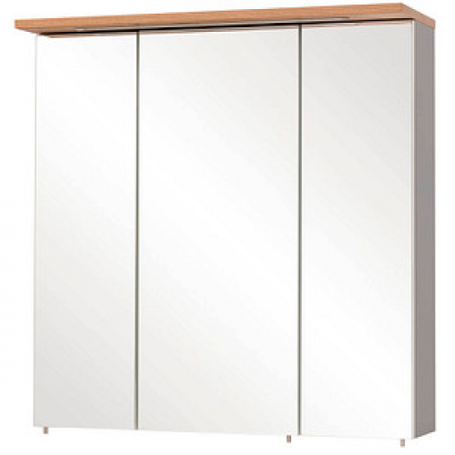 MÖBELPARTNER Spiegelschrank Jelda 148838 platingrau, eiche-landhaus 70,5 x 23,7 x 72,3 cm