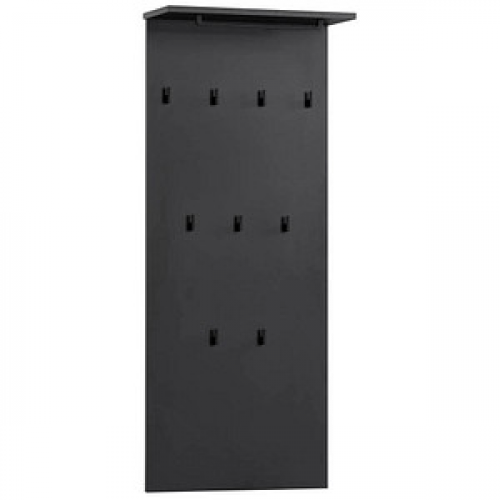 MÖBELPARTNER Wandgarderobe Janne 153016 schwarz Holz 9 Haken 50,0 x 120,6 cm