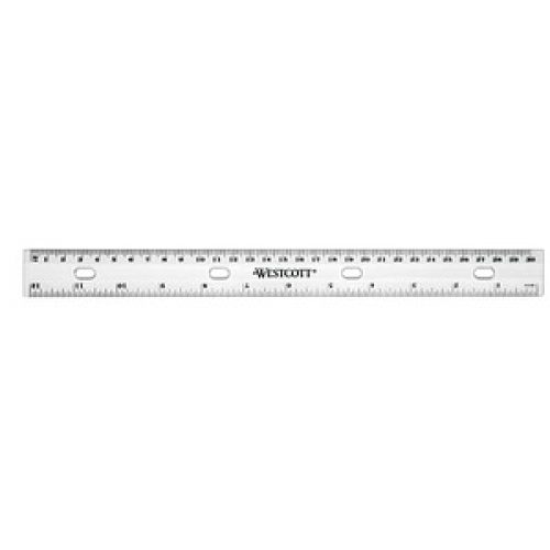 WESTCOTT Lineal 31,0 cm, transparent