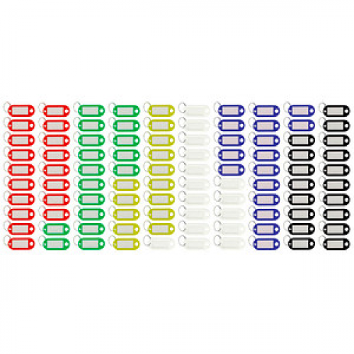 WESTCOTT Schlüsselanhänger farbsortiert, 100 St.