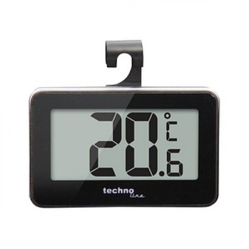 TechnoLine® WS 7012 Gefrier- & Kühlschrankthermometer schwarz