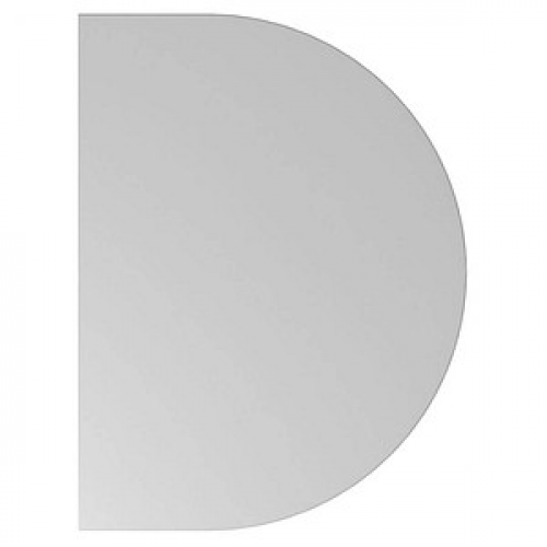 HAMMERBACHER Anbautisch Altus lichtgrau, silber halbrund 60,0 x 80,0 x 72,0 cm