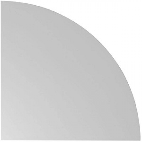 HAMMERBACHER Verbindungsplatte Altus lichtgrau, dreieckig abgerundet 80,0 x 80,0 x 2,5 cm