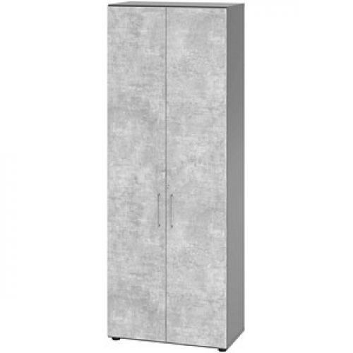 HAMMERBACHER Aktenschrank 968T6, V968T6/G/M/BS grafit, beton 5 Fachböden 80,0 x 42,0 x 215,6 cm