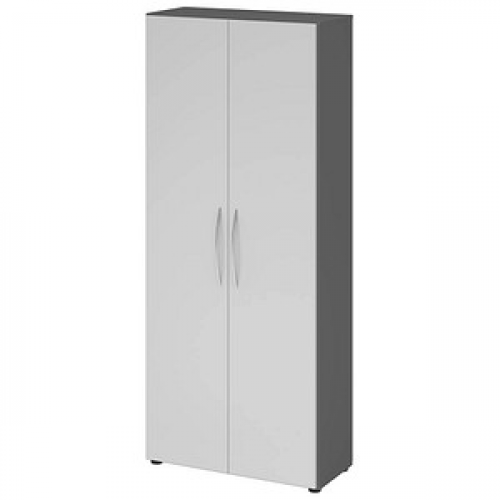 HAMMERBACHER Aktenschrank 4100, V4100/G/5/BM grafit, lichtgrau 4 Fachböden 80,0 x 34,6 x 188,0 cm