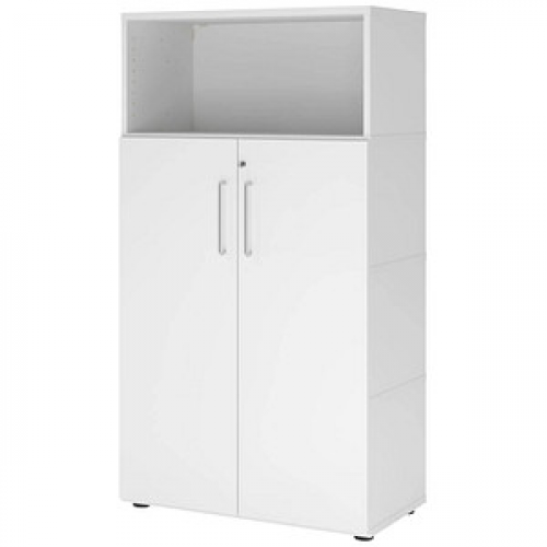 HAMMERBACHER Regalschrank FlexWall, VFW48T3KG/W/W/BS weiß 80,0 x 40,0 x 145,0 cm