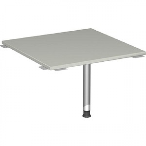 geramöbel Verbindungsplatte höhenverstellbar Flex lichtgrau, silber quadratisch 80,0 x 80,0 x 68,0 - 80,0 cm