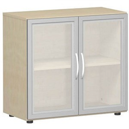 geramöbel Aktenschrank Flex, S-382800-GTA ahorn, Acrylglas satiniert 1 Fachboden 80,0 x 42,0 x 75,2 cm