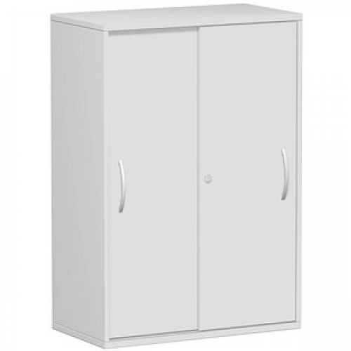 geramöbel Schiebetürenschrank Flex, S-383502-LL lichtgrau 2 Fachböden 80,0 x 42,5 x 118,2 cm