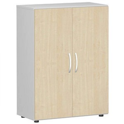 geramöbel Aktenschrank Flex, S-383102-AL lichtgrau, ahorn 2 Fachböden 80,0 x 42,0 x 110,4 cm