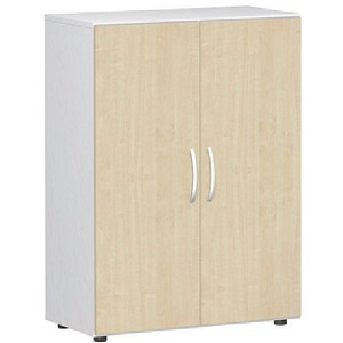 geramöbel Aktenschrank Flex, S-383102-AW weiß, ahorn 2 Fachböden 80,0 x 42,0 x 110,4 cm