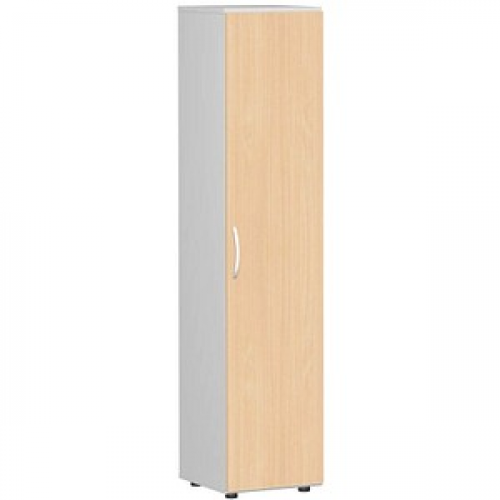 geramöbel Aktenschrank Flex, S-345100-BL lichtgrau, buche 4 Fachböden 40,0 x 42,0 x 180,8 cm