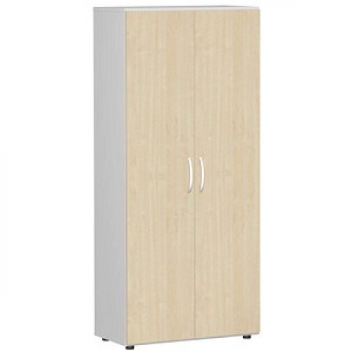 geramöbel Aktenschrank Flex, S-385100-AL lichtgrau, ahorn 4 Fachböden 80,0 x 42,0 x 180,8 cm