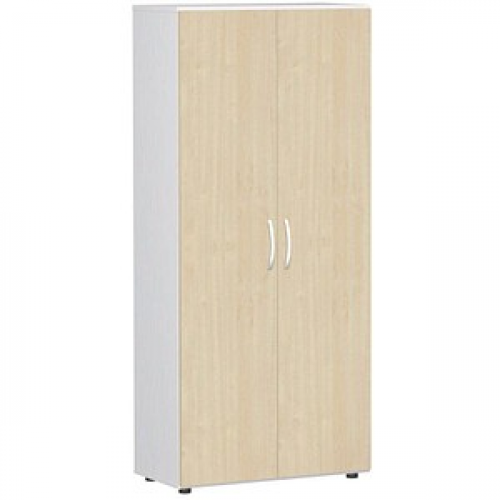 geramöbel Aktenschrank Flex, S-385100-AW weiß, ahorn 4 Fachböden 80,0 x 42,0 x 180,8 cm