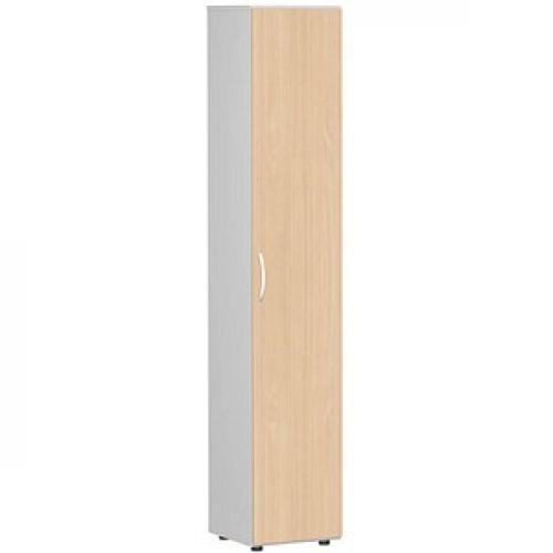 geramöbel Aktenschrank Flex, S-346100-BL lichtgrau, buche 5 Fachböden 40,0 x 42,0 x 216,0 cm