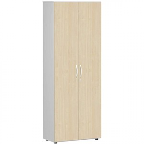 geramöbel Aktenschrank Flex, S-386100-AL lichtgrau, ahorn 5 Fachböden 80,0 x 42,0 x 216,0 cm