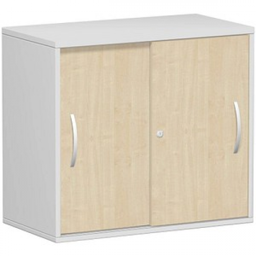 geramöbel Schiebetürenschrank Flex, S-381501-AL lichtgrau, ahorn 1 Fachboden 80,0 x 42,5 x 72,0 cm