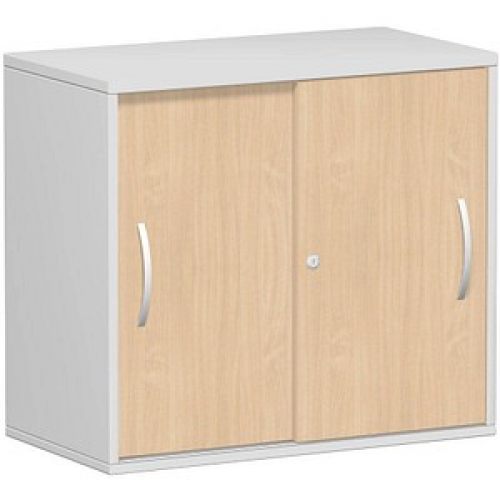 geramöbel Schiebetürenschrank Flex, S-381501-BL lichtgrau, buche 1 Fachboden 80,0 x 42,5 x 72,0 cm