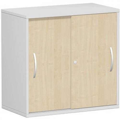 geramöbel Schiebetürenschrank Flex, S-382502-AL lichtgrau, ahorn 1 Fachboden 80,0 x 42,5 x 79,8 cm