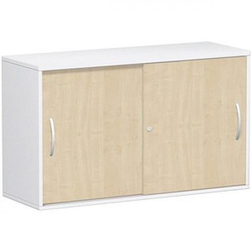 geramöbel Schiebetürenschrank Flex, S-312153-AW weiß, ahorn 1 Fachboden 120,0 x 42,5 x 72,0 cm