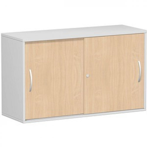 geramöbel Schiebetürenschrank Flex, S-312153-BL lichtgrau, buche 1 Fachboden 120,0 x 42,5 x 72,0 cm