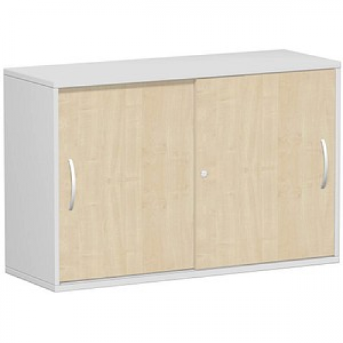 geramöbel Schiebetürenschrank Flex, S-312253-AL lichtgrau, ahorn 1 Fachboden 120,0 x 42,5 x 79,8 cm