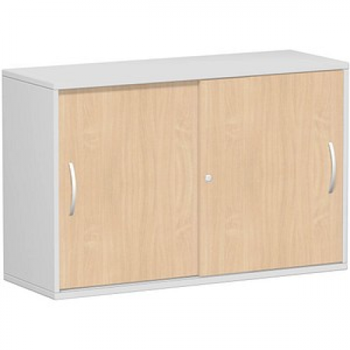 geramöbel Schiebetürenschrank Flex, S-312253-BL lichtgrau, buche 1 Fachboden 120,0 x 42,5 x 79,8 cm