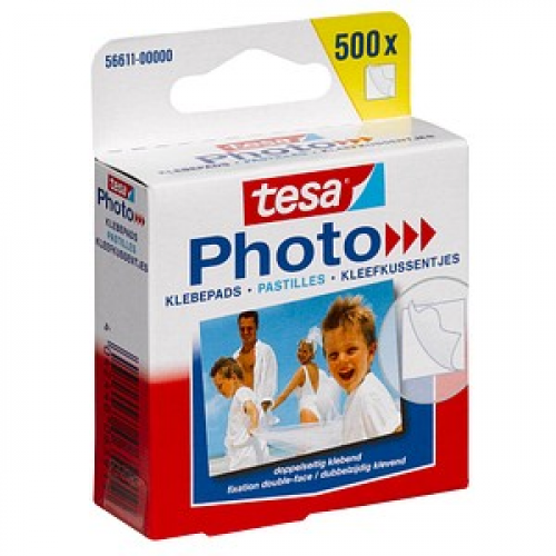 tesa Photo doppelseitige Klebepads 1,2 x 1,3 cm, 500 St.