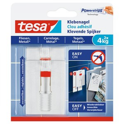 tesa Powerstripes Klebenägel für max. 4,0 kg 2,4 x 4,5 cm