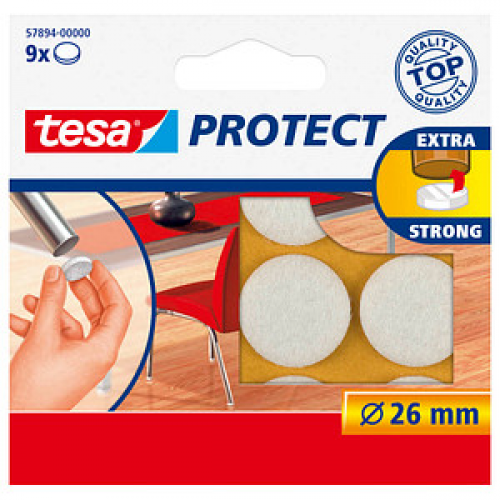 tesa Protect® Filzgleiter Kunststoff Ø 2,6 cm, 9 St.