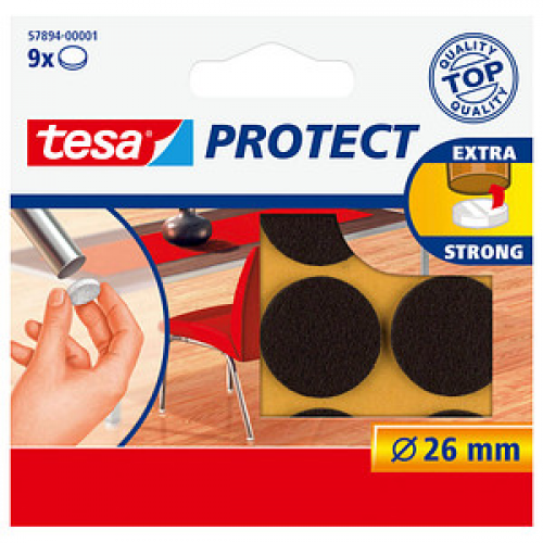 tesa Protect® Filzgleiter Kunststoff Ø 2,6 cm, 9 St.