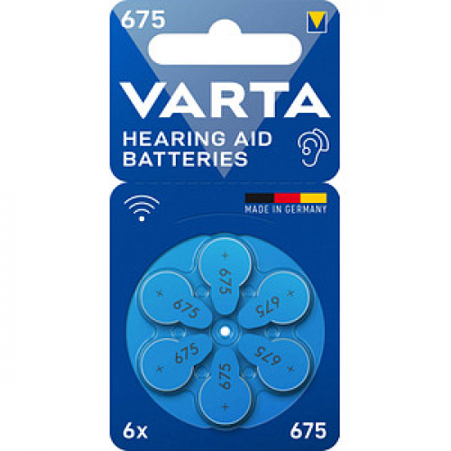 6 VARTA Knopfzellen 675 1,45 V