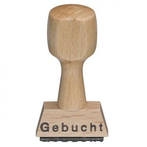 Textstempel "Gebucht"