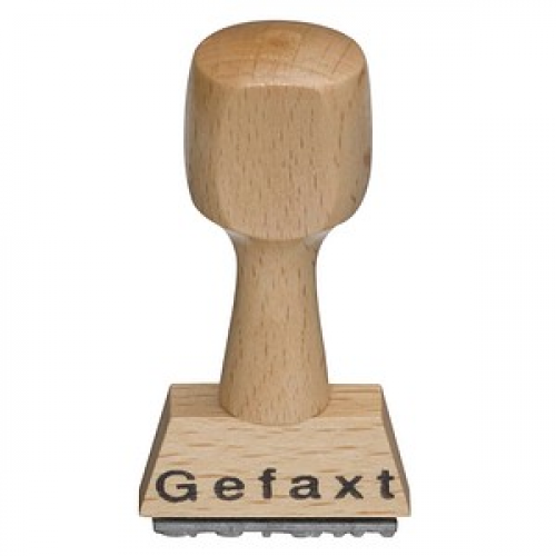 Textstempel "Gefaxt"