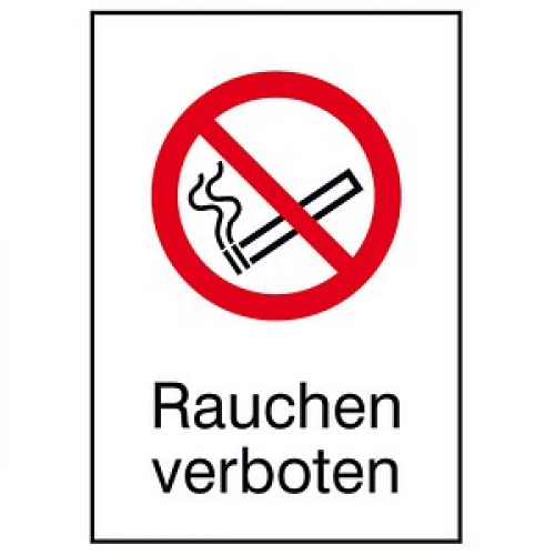 SafetyMarking® Verbotsaufkleber "Rauchen verboten" rechteckig 13,1 x 18,5 cm