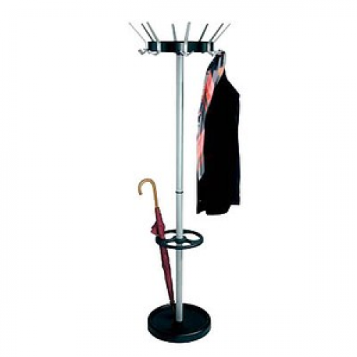 Kerkmann Kleiderständer Public Classic 30627714 silber Metall 24 Haken 43,0 x 175,0 cm