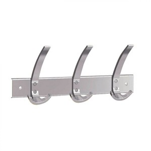 Kerkmann Wandgarderobe public 32640214 silber Metall 9 Haken 40,0 x 17,0 cm