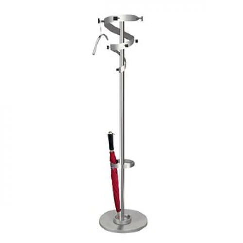 Kerkmann Kleiderständer Ohio 30605114 silber Metall 10 Haken 40,0 x 180,0 cm
