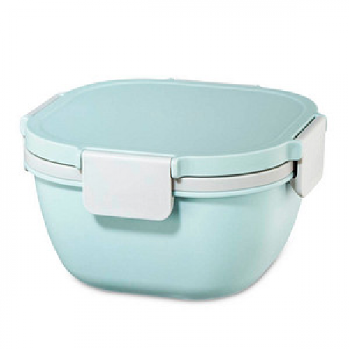 xavax® Lunchbox Salatbox To Go pastellblau, grau 1,4 l, 1 St.