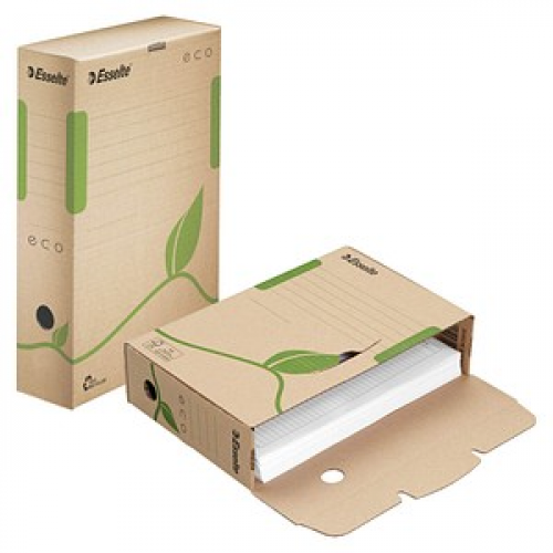 25 Esselte Archivboxen ECO braun 8,0 x 23,3 x 32,7 cm