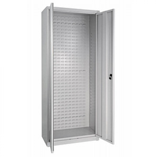 ADB Stahlschrank 40521 lichtgrau 78,0 x 38,0 x 193,0 cm, aufgebaut