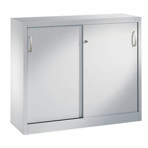 CP Schiebetürenschrank C 2000 Acurado, 2046-00 S10097 lichtgrau 2 Fachböden 120,0 x 40,0 x 97,5 cm