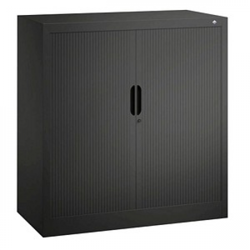 CP Omnispace Rollladenschrank schwarzgrau 2 Fachböden 100,0 x 42,0 x 103,0 cm