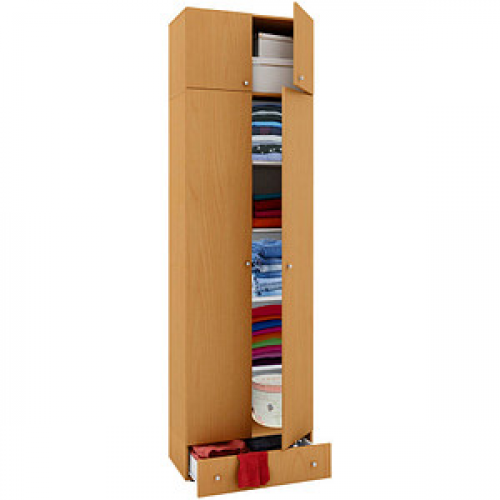 VCM my office Aktenschrank Vandol, 912251 buche 4 Fachböden 70,0 x 40,0 x 238,0 cm