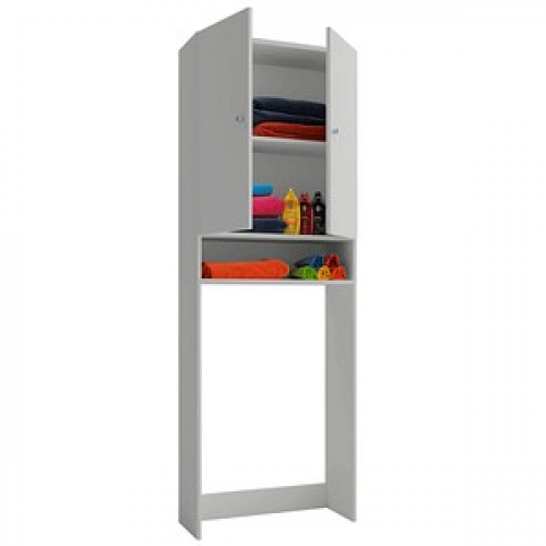 VCM my bath Waschmaschinenschrank Lona, 913863 grau 1 Fachboden 64,0 x 27,0 x 182,0 cm