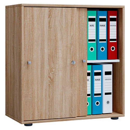 VCM my office Schiebetürenschrank L Lona, 913944 eiche 1 Fachboden 70,0 x 37,0 x 74,0 cm