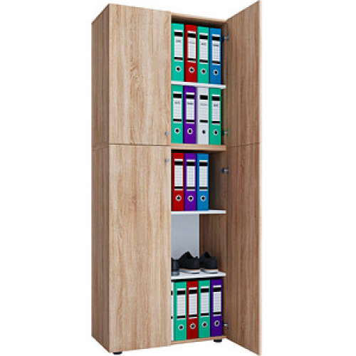 VCM my office Aktenschrank XXL Lona, 914114 eiche 4 Fachböden 70,0 x 39,0 x 183,0 cm