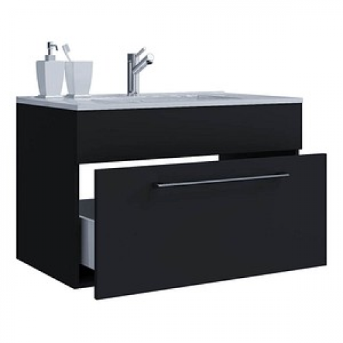 VCM my bath Badmöbel-Set Badinos 914839 schwarz 60,0 x 46,0 x 50,0 cm