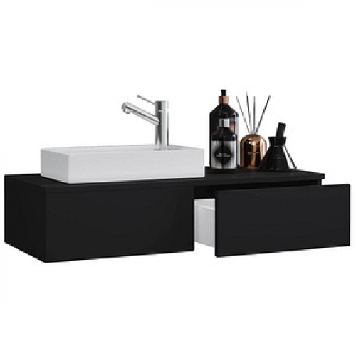 VCM my bath Badmöbel-Set Gudas 914875 schwarz 85,0 x 35,0 x 14,0 cm